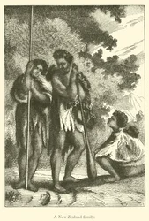 Eine neuseeländische Familie (Stich)