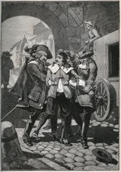 Entführung von Johann Friedrich Böttger (1591-1624) durch die Soldaten von Friedrich August von Sachsen, bekannt als 