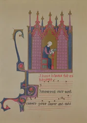 Adam de la Halle (1240-1288/1306), Faksimile eines Manuskripts aus dem 15. Jahrhundert, 19. Jahrhundert