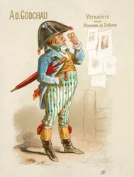 Werbung für Ad Godchau Herren- und Kinderkleidung