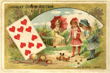 Werbechromolithografie von Guérin Boutron Schokoladen (Chromolithografie)