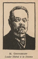 Alexander Guchkov, russischer Oktobrist-Politiker und Vorsitzender der Staatsduma