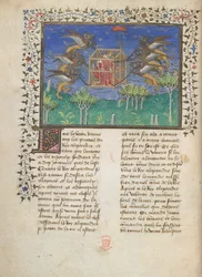 Alexanders Greifen-getriebenes Fluggerät, um 1420-25