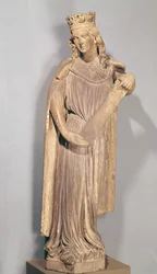 Allegorische Figur der kleinen Kirche, aus dem Straßburger Münster