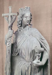 Allegorische Figur der Kirche, die einen Kelch und das Labarum hält, ca. 1230 (Detail)