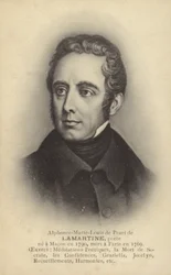 Alphonse de Lamartine (1790-1869), französischer Schriftsteller, Dichter und Politiker