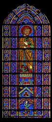 Eine unbekannte Figur mit dem Stifter - ein Mauclerc darunter