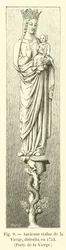 Ehemalige Statue der Jungfrau, zerstört 1753, Porte de la Vierge