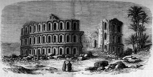 Antike Architektur: Römisches Amphitheater (3. Jahrhundert) in El Djem (El Jem), Tunesien