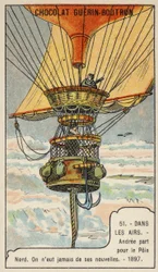 Andree bricht zu seiner Ballonfahrt zum Nordpol auf