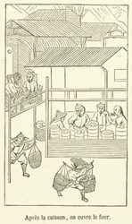 Apres la cuisson, on ouvre le four