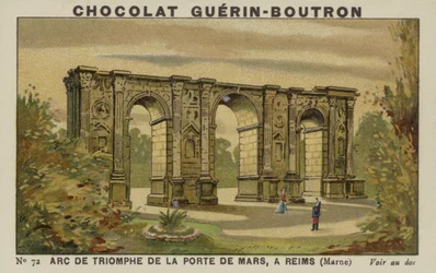Triumphbogen der Porte de Mars, Reims, Marne