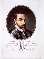 Armand de Gontaut, aus Portraits des grands hommes, femmes illustres, et sujets memorables de France, veröffentlicht 1787-92