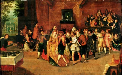Ball während der Herrschaft von Heinrich III., 1574-89
