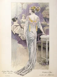 Ballkleid, aus Les Grandes Modes de Paris