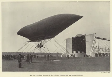 Luftschiff von MM Lebaudy, gebaut von MM Julliot und Surcouf (Gravur)