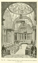 Kaiserliches Bankett im Theatersaal der Tuilerien, 2. April 1810