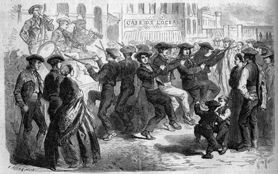 Baskische Tradition: der Stocktanz. Baskenland