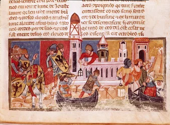 Schlacht auf den Wällen von Jerusalem, Illustration aus 