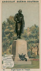 Béranger, populärer Liedermacher, 1780-1857, errichtet im Square du Temple