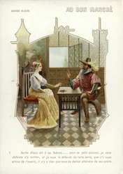 Blaubart, Schlüssel haltend