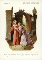 Blaubart, zwei Damen schauen