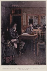 Bonaparte 1792 als Besucher eines Sechs-Sous-Restaurants in Paris