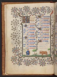 Stundenbuch, Add MS 32454 f.3v, Frankreich
