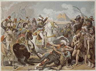 Feldzug (Expedition) von Ägypten (1798-1801): Napoleon bei der Schlacht der Pyramiden (21. Juli)