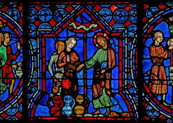 Hochzeit zu Kana: Christus verwandelt Wasser in Wein