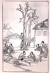 Kannibalismus in China, nach einer chinesischen Zeichnung, 1870