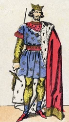 Kapetingische Dynastie: Porträt von Ludwig VIII. dem Löwen, König der Franken