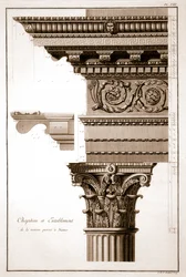 Kapitel & Gebälk, Maison Carrée, Nimes, Frankreich