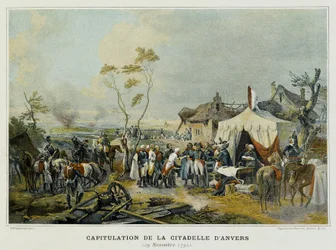 Kapitulation der Zitadelle von Antwerpen (Flandern, Belgien), 29. November 1792
