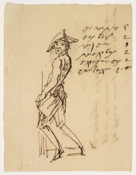 Karikatur eines jungen Soldaten, 1809