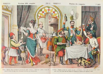 Karikatur des Berliner Kongresses von 1878 aus der Zeitschrift Le Perroquet, 1879