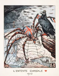 Karikatur zur Entente cordiale 1915 - Plakat der Stadt Paris