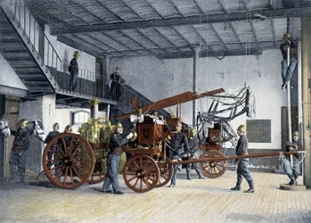 Zentrale Post, Feueralarm - in „Album militaire“ - Feuerwehr