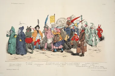 Ceremonie des Cendres Politique, aus La Caricature, veröffentlicht 1833