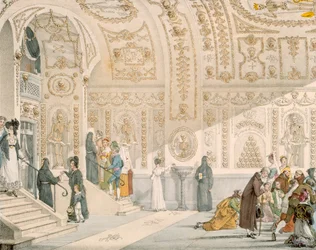 Kapelle der Toten, graviert von Villain, veröffentlicht 1820