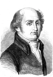 Charles Gilbert ROMME (1750-1795), französischer Mathematiker, Revolutionär und Politiker. Gravur 1868