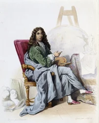 Charles Lebrun (Le Brun) (1619-1690) französischer Maler und Dekorateur - in „Le Plutarque français“, von Mennechet, Paris