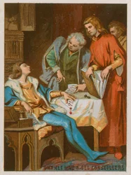 Karl VII. mit seinen Ratgebern