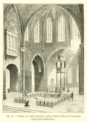 Schrein der heiligen Geneviève, im Chor der alten Kirche Sainte-Geneviève platziert