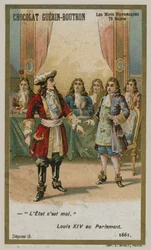 Chocolat Guerin-Boutron Handelskarte, Serie Historische Worte