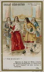 Chocolat Guerin-Boutron Handelskarte, Serie Historische Worte