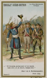 Chocolat Guerin-Boutron Handelskarte, Serie Historische Worte