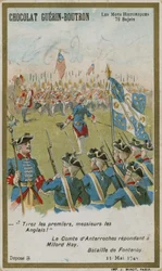 Chocolat Guerin-Boutron Handelskarte, Serie Historische Worte