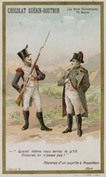 Chocolat Guerin-Boutron Handelskarte, Serie Historische Worte
