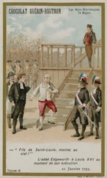 Chocolat Guerin-Boutron Handelskarte, Serie Historische Worte